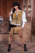 Raven haired cowgirl fucks the wanted man in the bar