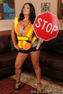 busty traffic aide picked