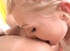 Big fake tits blonde in black prepares her ass for fcking