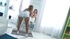 Denim shorts blonde gets dp’ed on a white couch