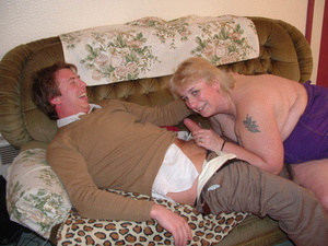 Blonde MILF teases a hot dude with her C - Picture 9