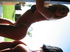 Slender blonde with small tits is relaxing on the deck chair