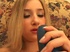 blonde sticks dildo her
