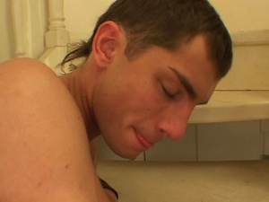 Two young men are standing on the knees and sucking a dick - Picture 5