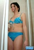 black haired chick blue