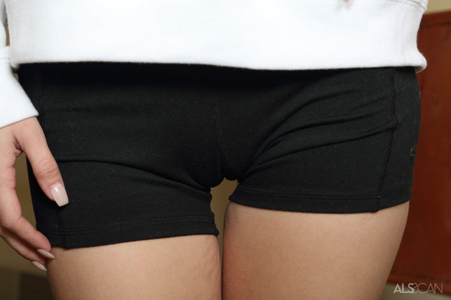 Blonde beauty in black socks sheds white to - XXX Dessert - Picture 3