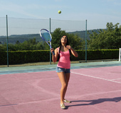 Pigtailed lass in pink top and jeans shorts got nude outdoors lets her