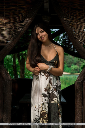 Long haired brunette with big naturals a - XXX Dessert - Picture 1