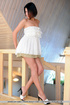 high heeled brunette short