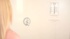 Blonde taking shower in a see through glass walled bathroom gets accompanied
