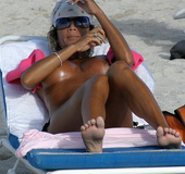 Stunning babes pose their smoking hot bodies at the beach wearing their