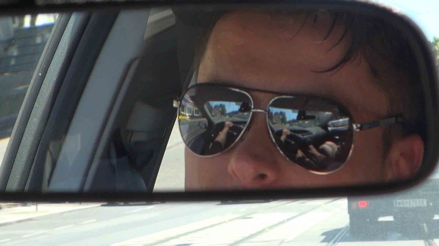 Couple driving a car through the busy streets, when the bitch decided to undress her date - XXXonXXX - Pic 1