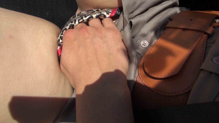 Couple driving a car through the busy streets, when the bitch decided to undress her date - XXXonXXX - Pic 4
