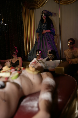 A bunch of masked bitches get their twats fucked hard in an orgy - XXXonXXX - Pic 8