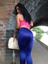 crazy tanned brunette pulls