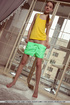 slender body teen yellow