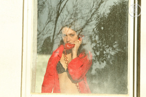 Sweet chick teases with her smoking hot body while she speaks on then phone wearing her red polo and black lingerie before she gets naked and expose her small boobs and sweet crack in different poses. - XXXonXXX - Pic 1