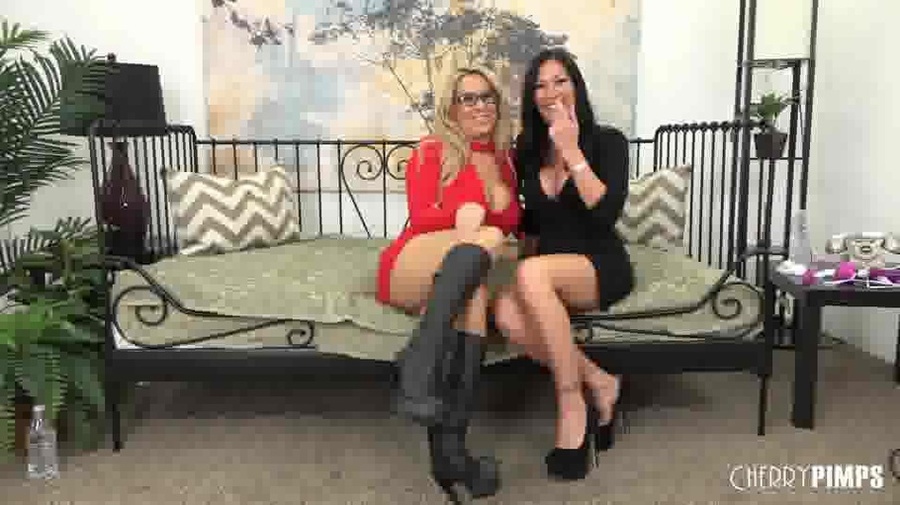 Blonde MILF in red fucking her tanned brunette GF - XXXonXXX - Pic 3
