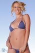 Bikini-clad blonde takes it off for skinny dipping