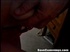 Young-looking pigtailed chick gets on her knees for BJ