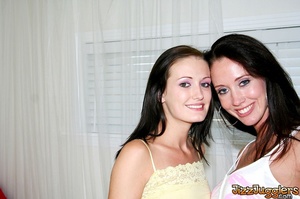 Brunette and her girlfriend get naked fo - XXX Dessert - Picture 2
