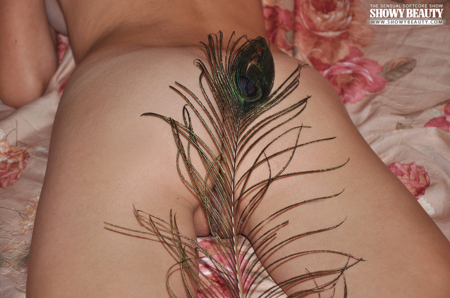 Luscious chick teases with alluring body on a pink and white floral bed before she takes off her bra and shows her juicy boobs then strips down her panty and reveals her indulging pussy in diffent poses. - XXXonXXX - Pic 18