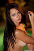 nighttime shots tanned brunette