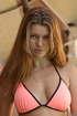 slipping down her bikini