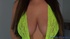 Black stockings and green onesie brunette masturbates