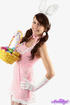 cute pigtailed brunette wearing
