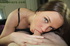 pretty young brunette wearing