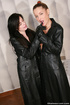 pair young babes leather