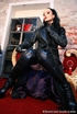 red lipped stunner leather
