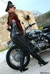 red lipped mistress leather
