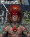 Busty Mayan goddess talking some prophecy mumbo-jumbo.Maya Adventure By