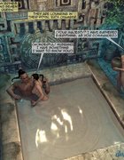 Big-dicked Mayan badass jerked off in his hot tub.Maya Adventure By Feather