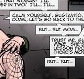 Suspended brunette getting whipped by a dominatrix.Prison Horror Story