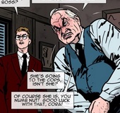 Stockings-clad blonde escapes by kicking him in the balls.Prison Horror