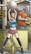 Skirt-wearing blonde continuously raped in public.Slave Fair Year Three