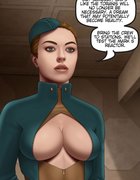 Busty space stewardesses discussing their plans.The Proto Part 1 By Ferres