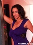 purple dress brunette milf