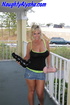 tanned blonde wearing black