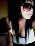 emo brunette shows her