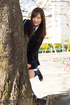 Toned Asian cutie shows off her naked round bottom