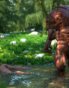 Big-tit blonde angel gets hardly banged by red monster