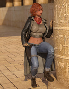 Egyptian monster drills a big-boobed redhead beauty