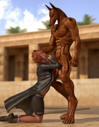 Busty slut is standing on the knees and sucking a monster dick