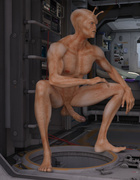 Muscled alien impaled a dick-swallowing female