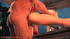 Big-boobed cutie loves how red demon drills her crack