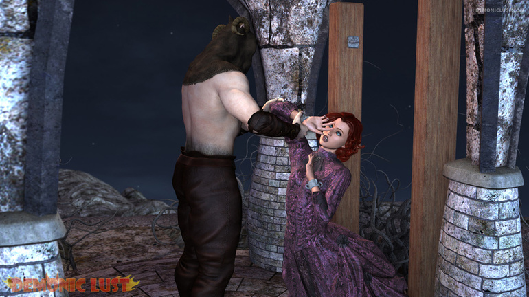 Filthy demon is treating an innocent redhead princess - Picture 3